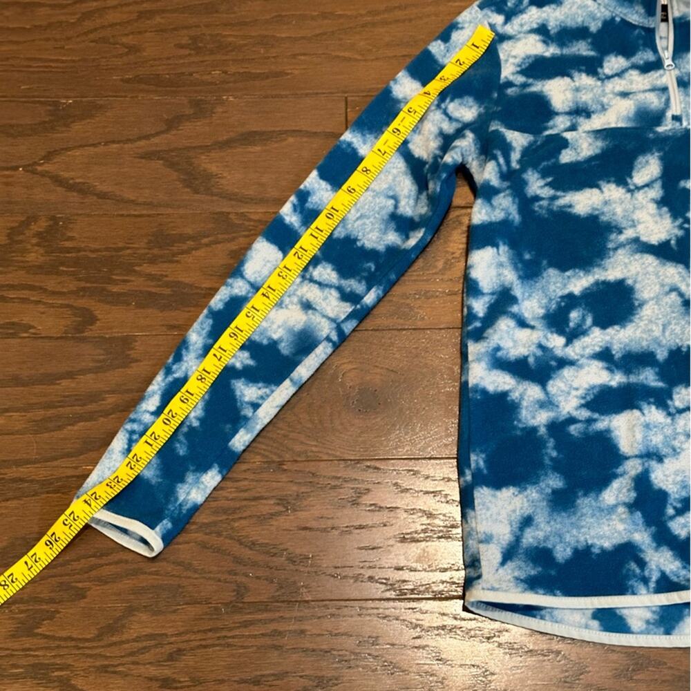 The North Face Women’s Quarter Zip Fleece Pullover Blue Cloud Print Size SP - Picture 7 of 12